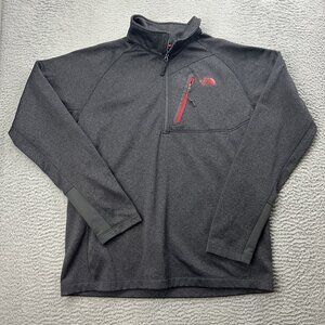 North Face Canyonlands Gray Quarter Zip Mens Pullover Sweater Size Large